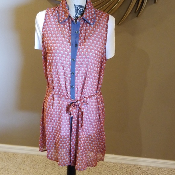 3 for $20 Forever 21 sleeveless sheer blouse dress - Picture 1 of 6